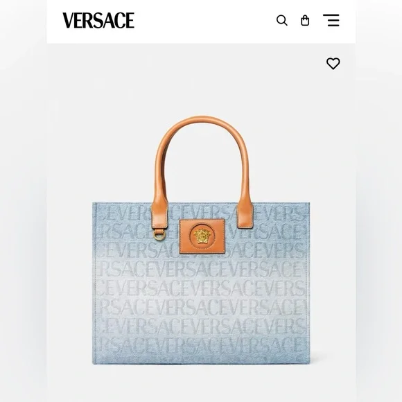 Versace All Over Large Denim Tote Bag - Picture 1 of 16